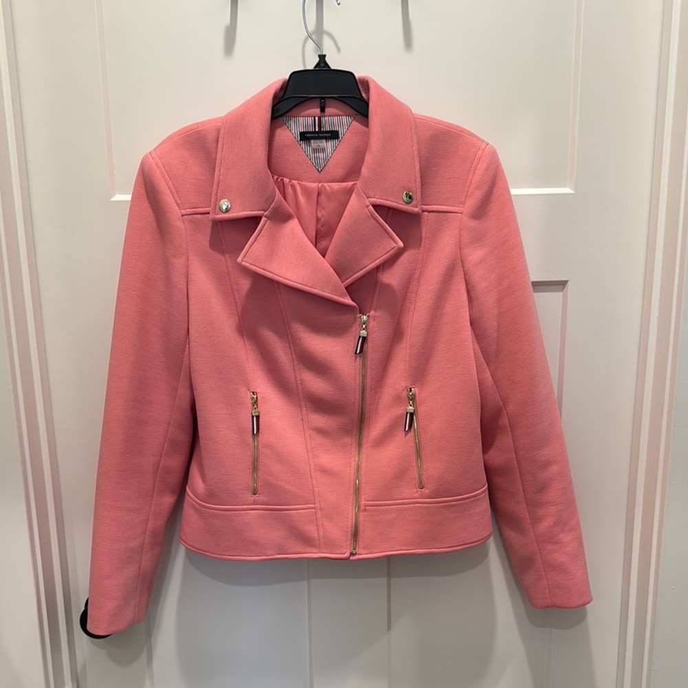 NWOT Tommy Hilfiger Size 14 Pink Moto Jacket